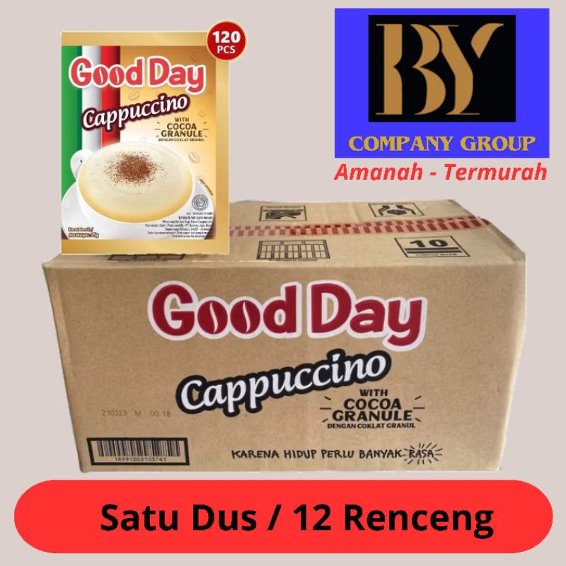 

Good Day Kopi Cappuccino SATU Dus (12 Renteng x 10 Bungkus x 25gr)