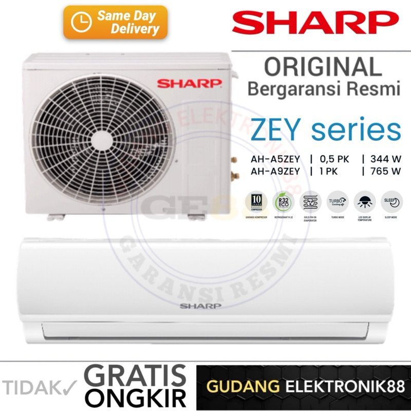 AC 1/2PK SHARP 1/2 PK A5-ZEY 0.5 PK A9-ZEY 1PK made in china Garansi resmi