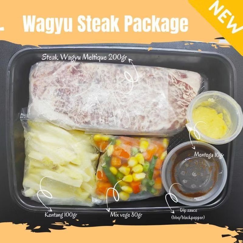 

READY STOCK !!! PAKET WAGYU STEAK MELTIQUE SIRLOIN / WAGYU STEAK PACKAGE