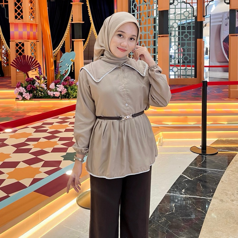 larisna blouse atasan katun baby doll katun wanita