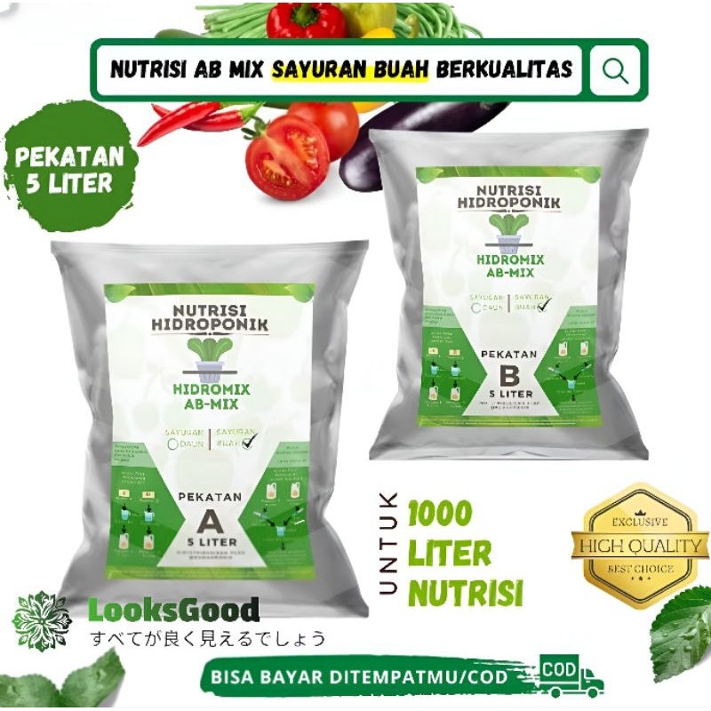 Promo - Pupuk Nutrisi AB MIX Sayuran Buah 5 Liter Hidroponik AB MIX