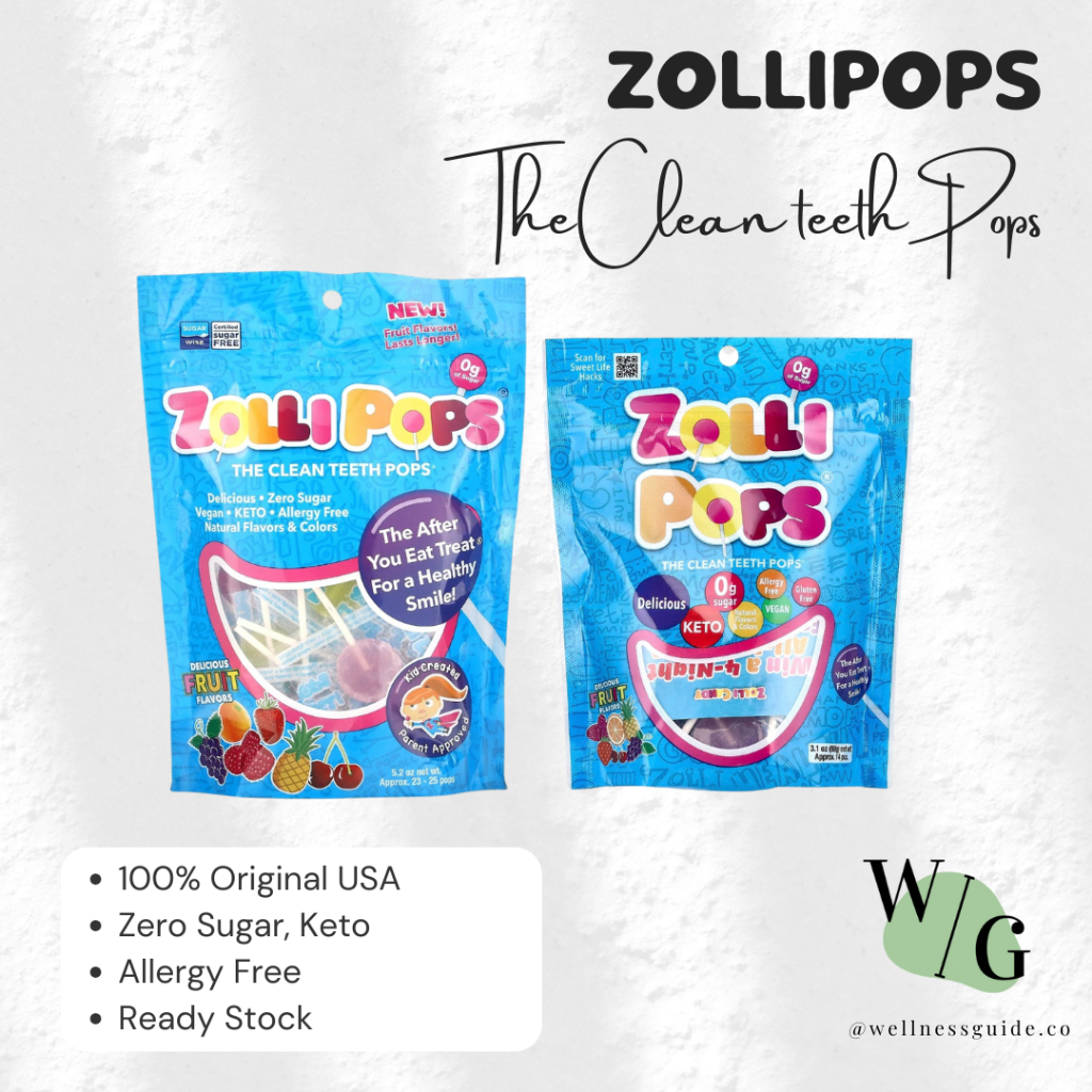 

ZOLLIPOPS THE CLEAN TEETH POPS FRUIT FLAVORS 23-25 POPS | PERMEN RASA BUAH BEBAS GULA