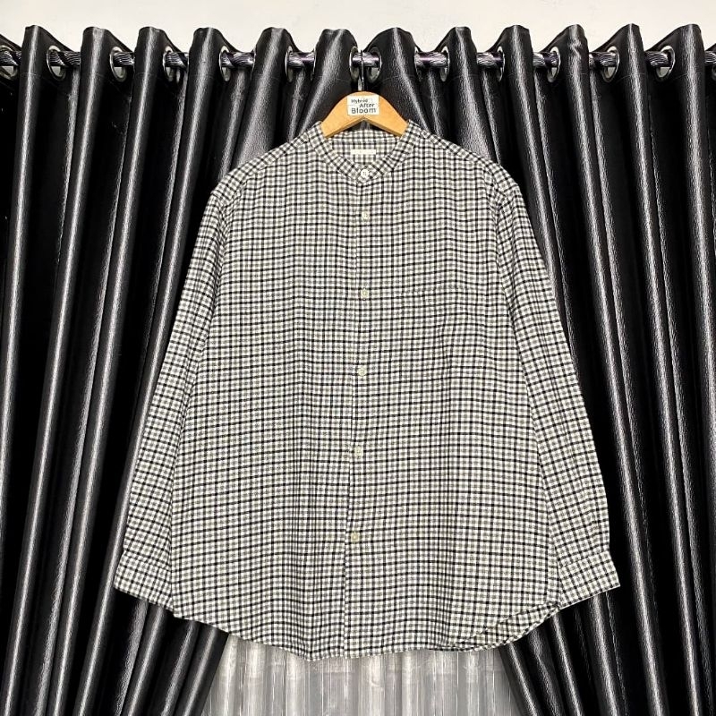 Uniqlo GU Stand Collar Checked Long Shirt 67