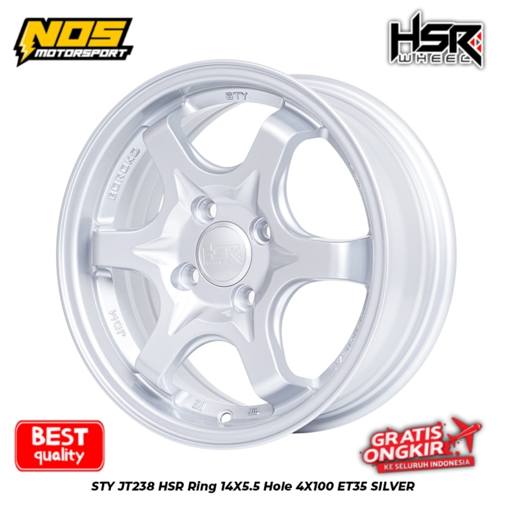 VELG MOBIL BRIO AGYA SIGRA AYLA R14 PCD 4X100 HSR STY | VELK MOBIL RACING RING 14 PALANG 6
