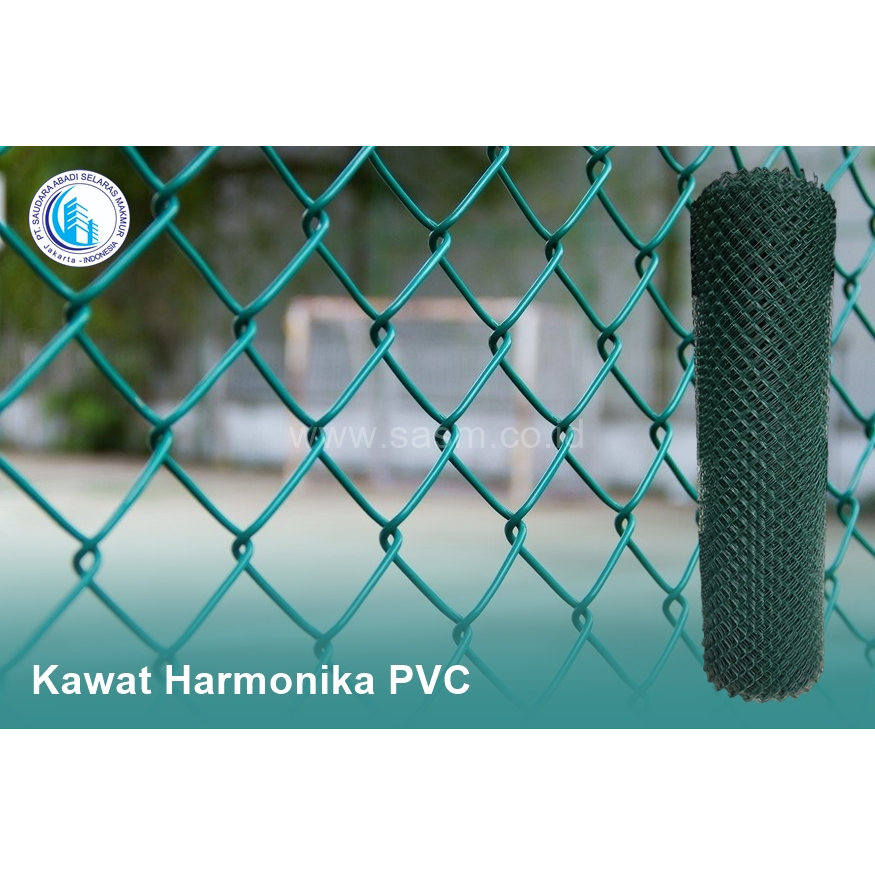 Kawat Harmonika PVC  3.4MM 50x50 (2 x 15 Meter)