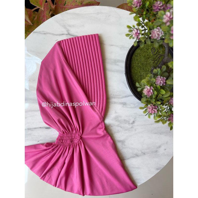 Hijabdinas-Bhayangkari-pet garis-karet-jersey sutra