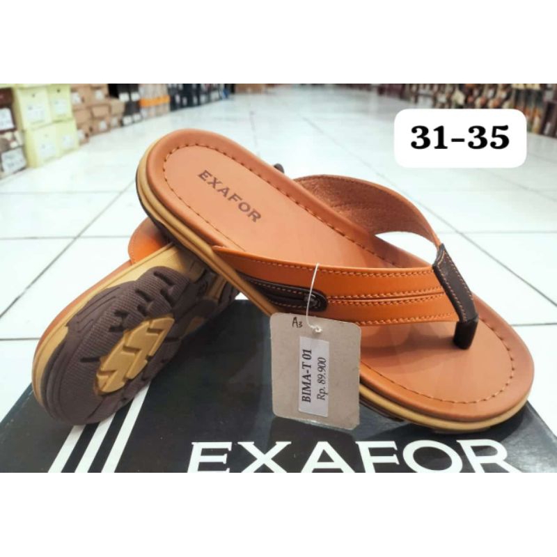 Sandal Kulit  Exafor Anak Laki-Laki Tanggung/Remaja Terbaru