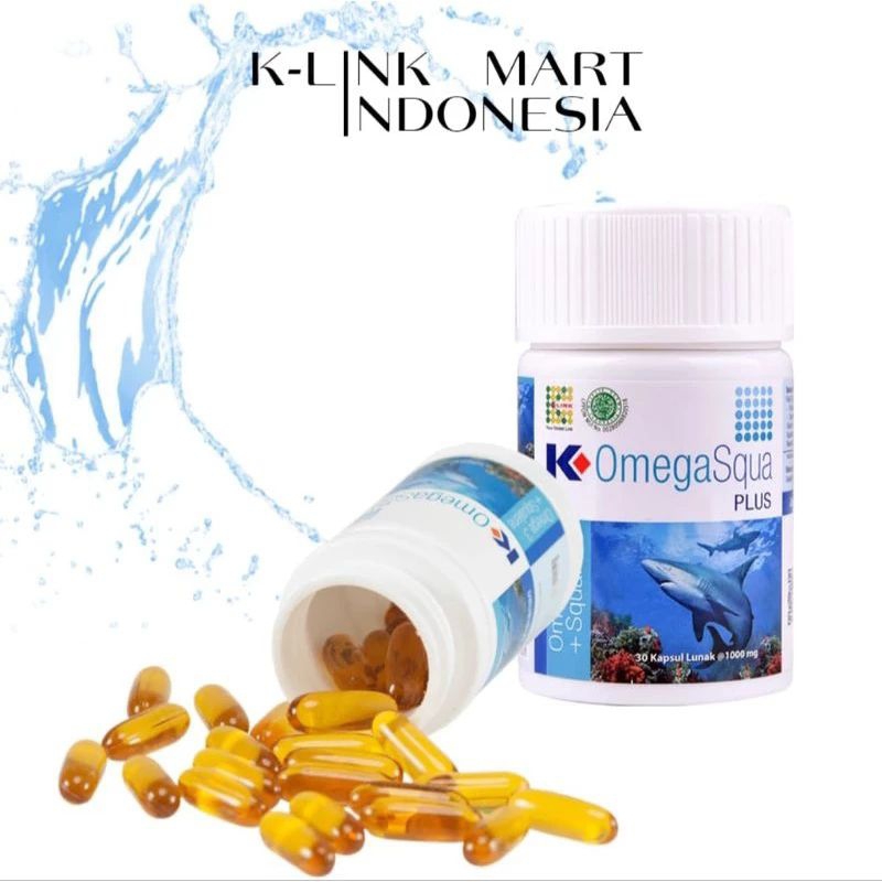 Kapsul Omega 3 Squalene | K Omega Squa Plus K link |  klink omega squa // Omega squa new