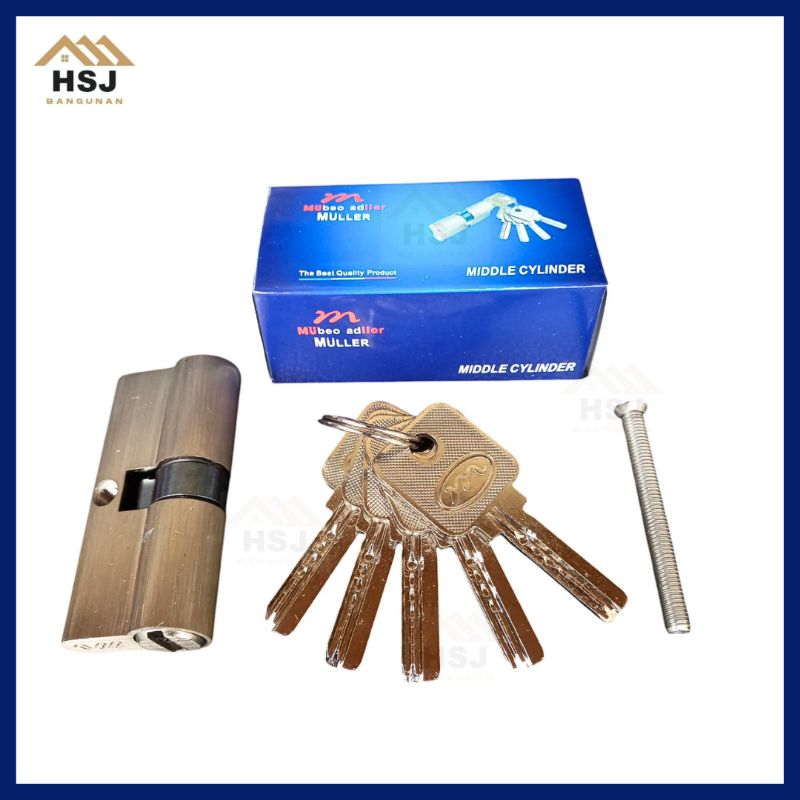 Silinder Cylinder Anak Kunci Pintu Rumah Tanggung Kunci Muller 65060