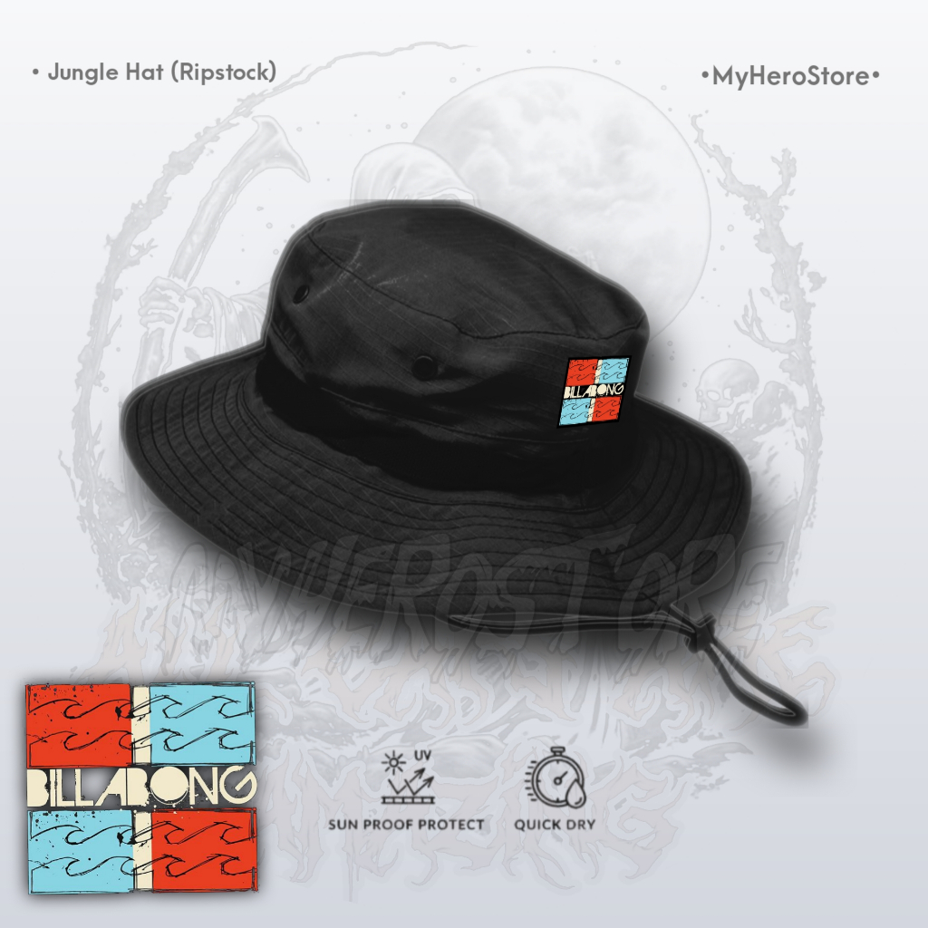 BILLABONG----TOPI RIMBA----OUTDOOR CAPS----HIKING ADVENTURE CAPS----TOPI RIMBA+STOPPER---ALL SIZE DE