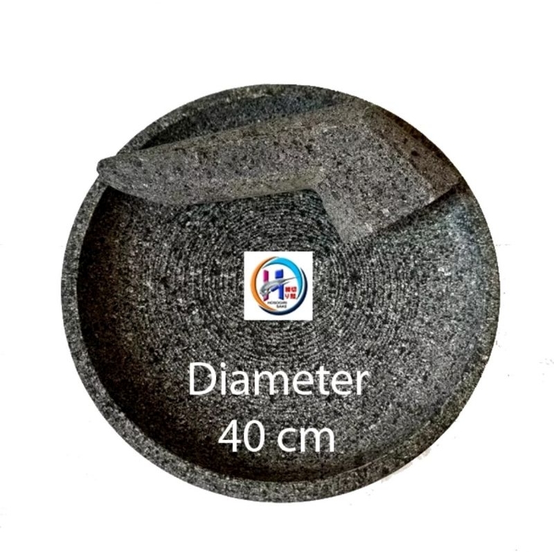 Cobek batu kali 40cm