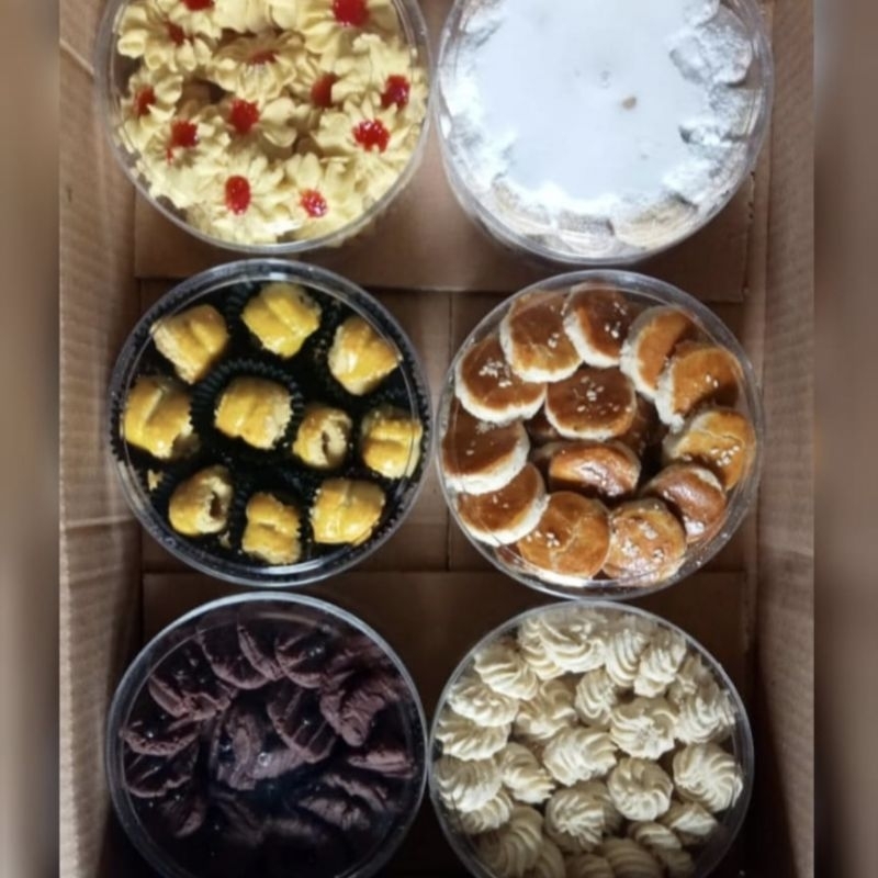 

Paket kue 250gr Isi 6 toples