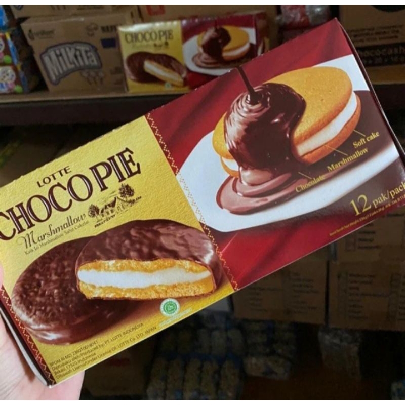 

[GRATIS ONGKIR] Lotte Chocopie Original Coklat 28gr 1box isi 12 pcs