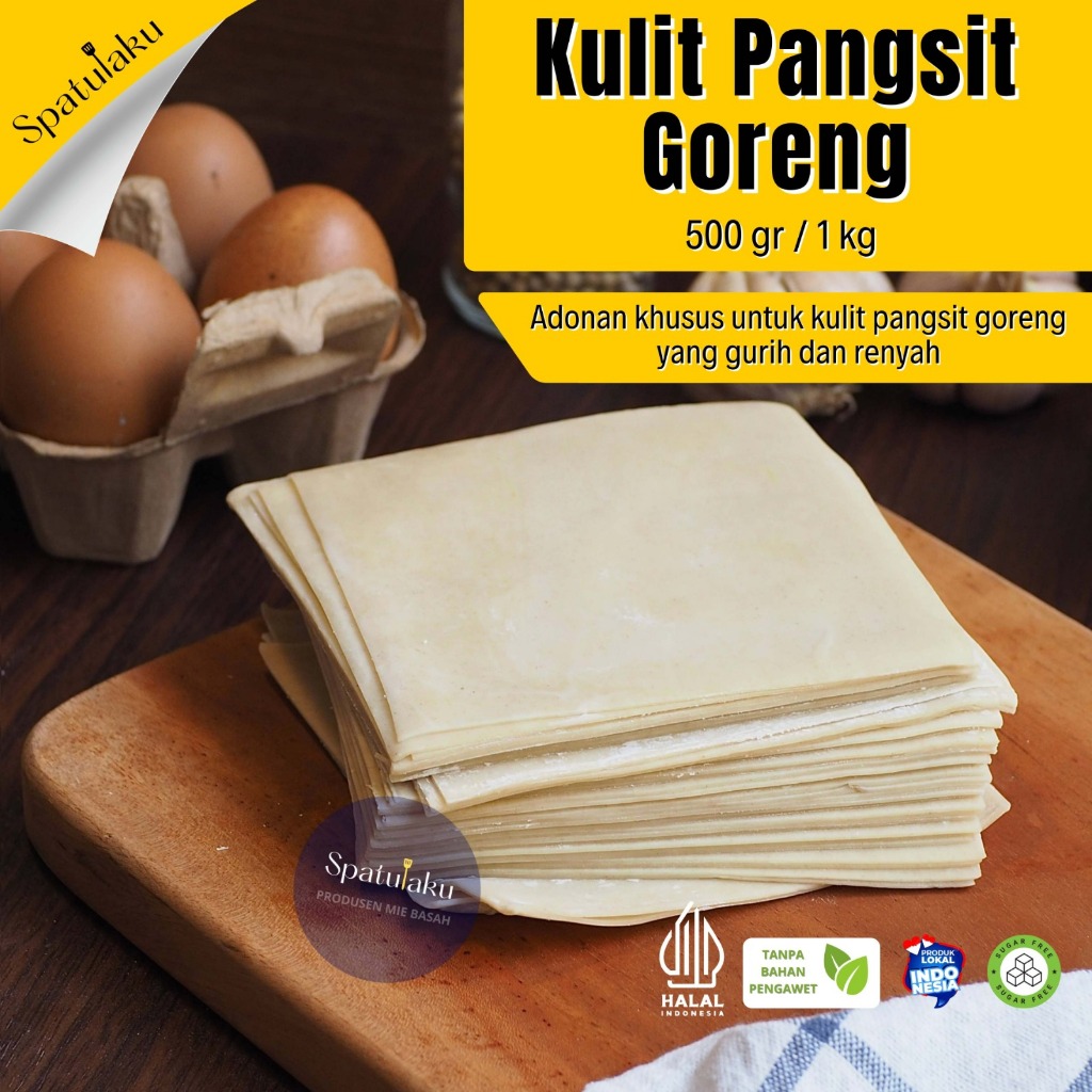 

Kulit Pangsit Goreng 500 gram/ Kulit pangisit untuk Batagor/Serbaguna dan Murah