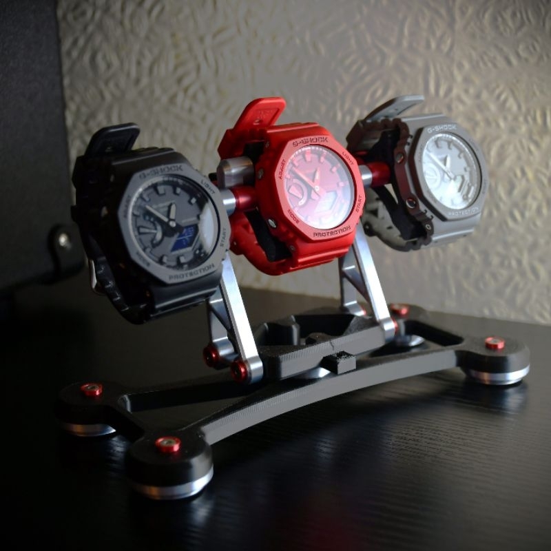 Watch Stand Industrial Muat 3 Jam – Dudukan Jam Tangan Bergaya Modern dan Industrial