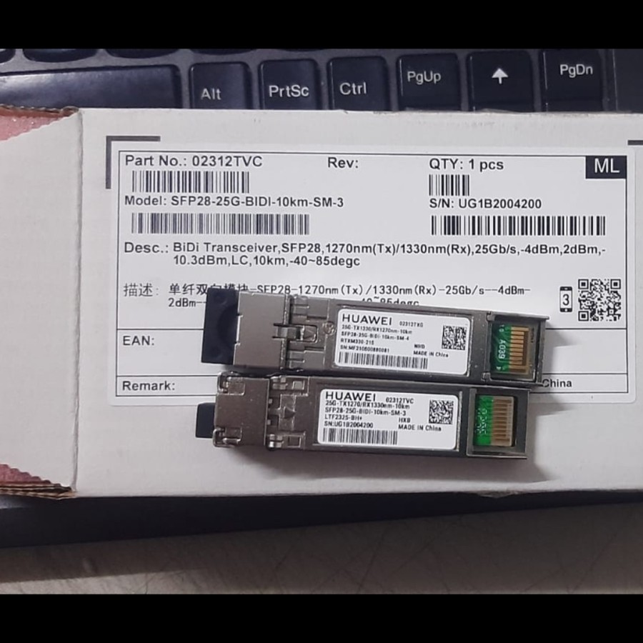 SFP 25G 10 KM BIDI HUAWEI Singel core ( sepasang)