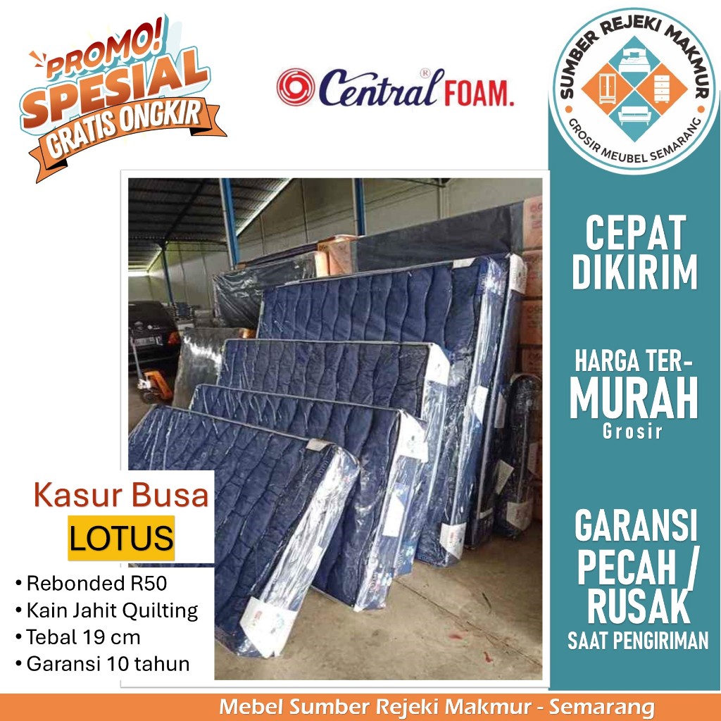 Lotus Kasur Busa Rebonded R50 Sumber Rejeki Makmur SRM mebel semarang awet keras murah