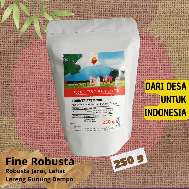 

KOPI ROBUSTA PREMIUM 250 g (Pilihan dari Lereng Merapi Gunung Dempo)