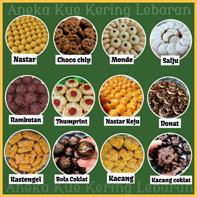 

(COD) Aneka Kue Kering Lebaran/ Kue Kering Lebaran100% Homemade Isi 250g & 500g