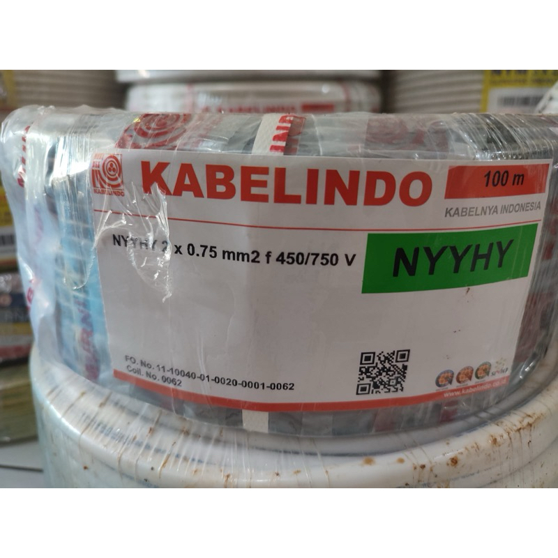 Kabel NYYHY Kabelindo 2x0,75mm(1roll 100meter)/Kabel NYYHY Kabelindo 2x0,75mm
