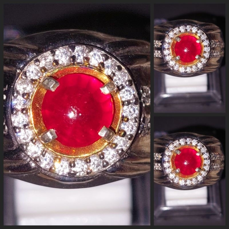 RUBY MOZAMBIQUE MEMO, Ring Perak size 10