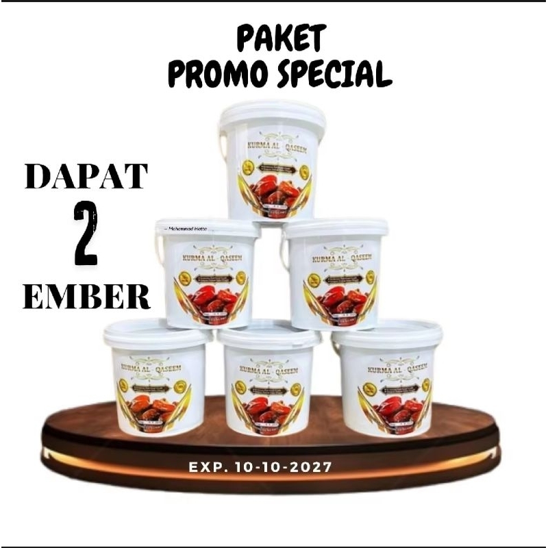 

PAKET SPESIAL RAMADHAN 2 EMBER 1KG kurma Al qaseem Premium Kurma Al Qassim Kemasan Ember