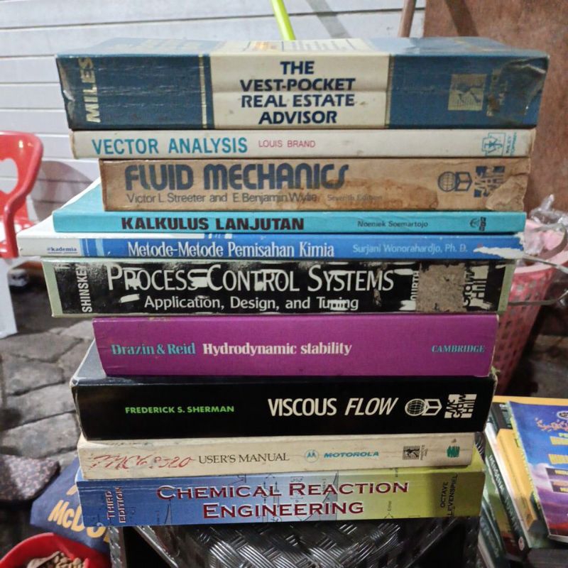 buku teknik kimia original the vest pocket/vector analysis/fluid mechanics/kalkulus lanjutan/pemisah