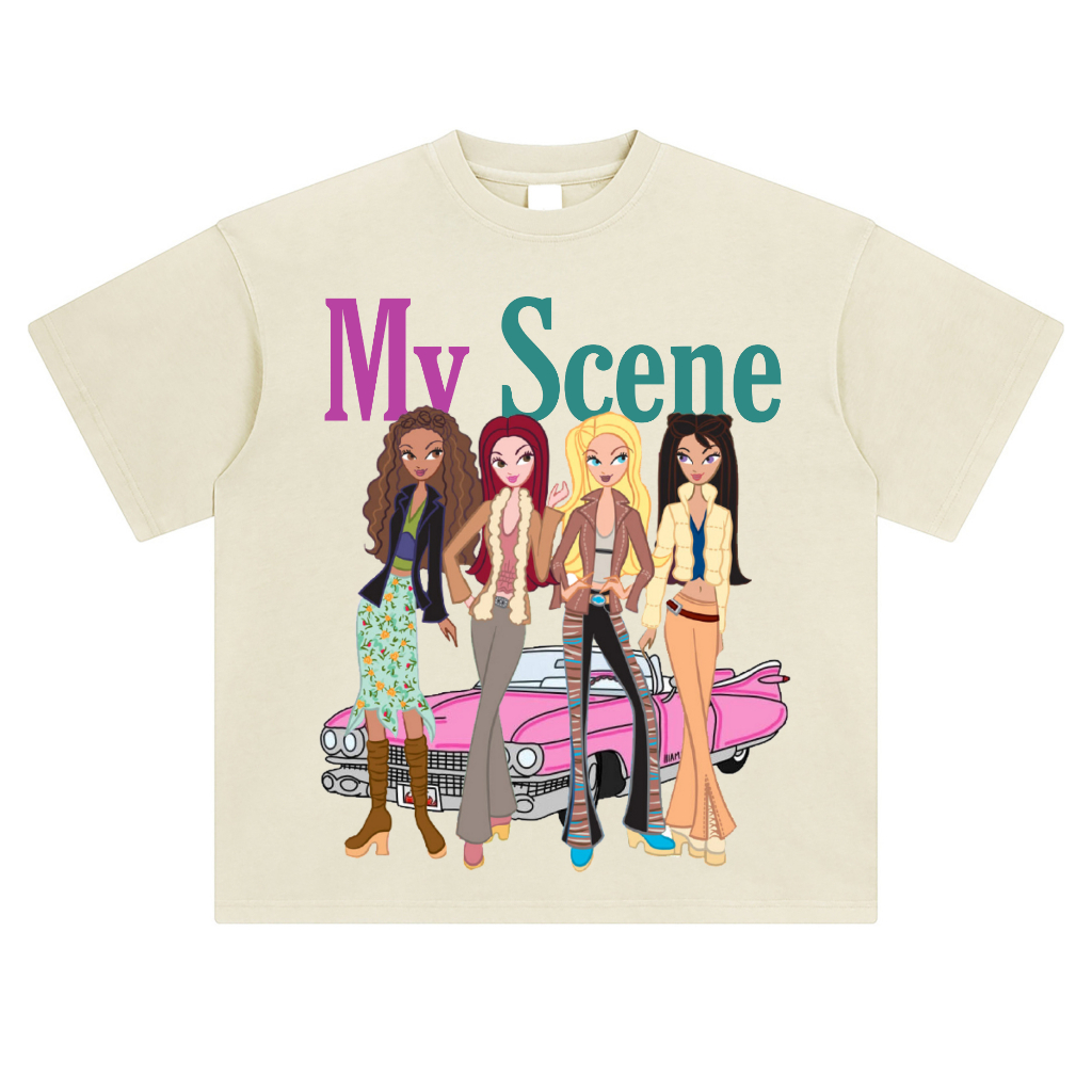 Barbie Myscene T-Shirt Kaos Barbie Aesthetic My Scene Kaos Katun Big Size Cewek (S-6XL)
