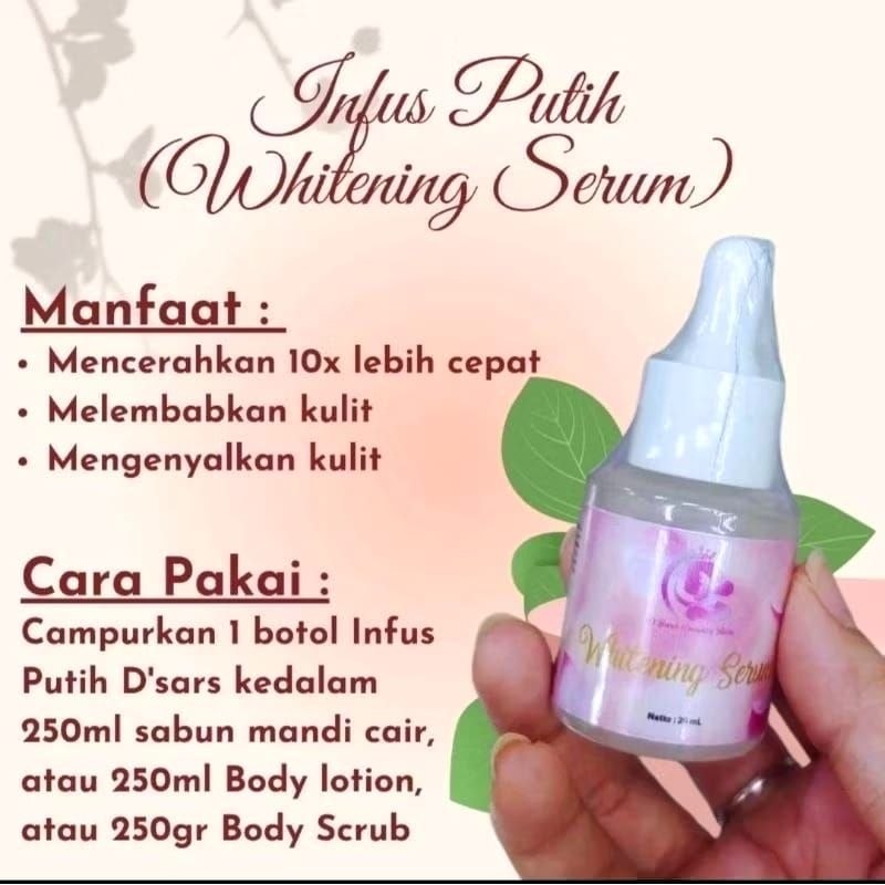 SERUN WHITENING DSARS, INFUS PUTIH, BOOSTER HB, CAMPURAN HB, LULUR DAN SABUN MANDI CAIR