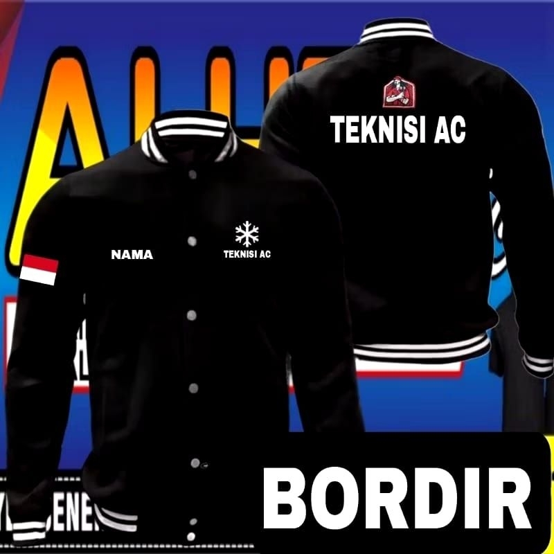 jaket bordir teknisi AC jaket teknisi AC jaket varsity teknisi AC jaket baseball teknisi AC jaket ke
