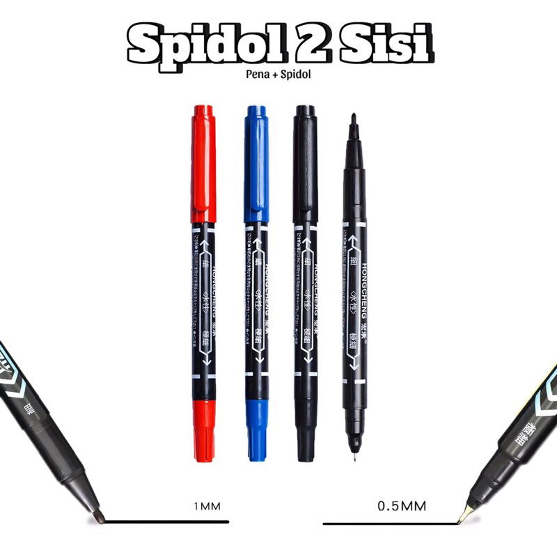 

Spidol Double Marker / Spidol 2 Sisi / Spidol Marker / Spidol Pena Tulis / Spidol Alat Tulis / Pulpen Spidol