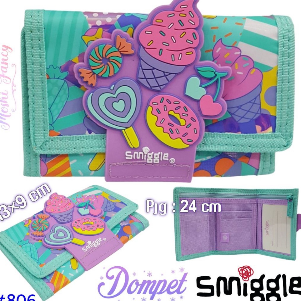KODE M22K Dompet Smiggle Ice Cream  Wallet Girl  Dompet Smiggle Donat Anak Perempuan Girl  Dompet Li