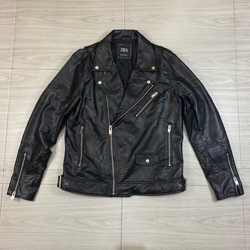 Zara ramones PU leather jacket