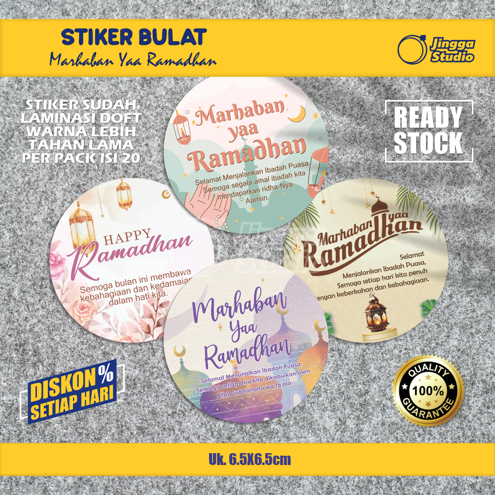 

Stiker Bulat Marhaban Yaa Ramadhan isi 20