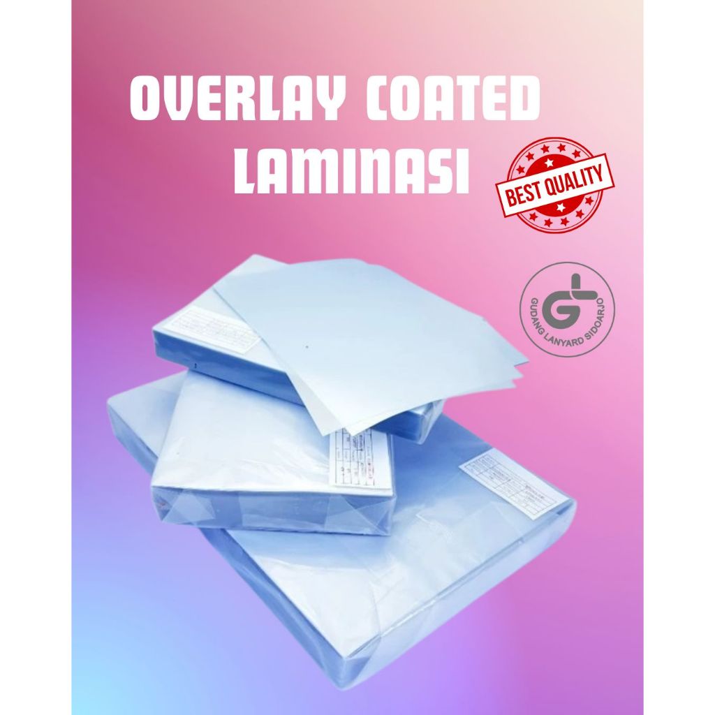 

bahan id card overlay coated laminasi idcard press oven ukuran a3 dan a4 0,1mm