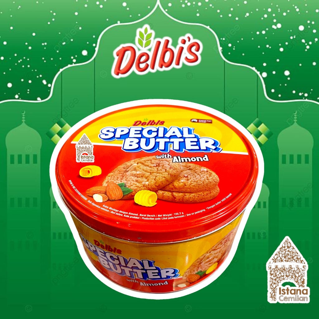 

Delbi's Special Butter With Almond 155,2 Gram Kue Kaleng Hampers Lebaran Idul Fitri