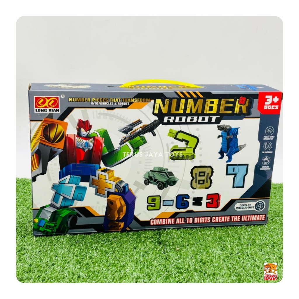 Mainan Robot Angka 0-9 Besar Plastik Tebal JunDW