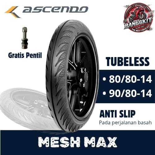 Ascendo Mesh Max Ban Motor Tubeless Anti Slip Ring 14