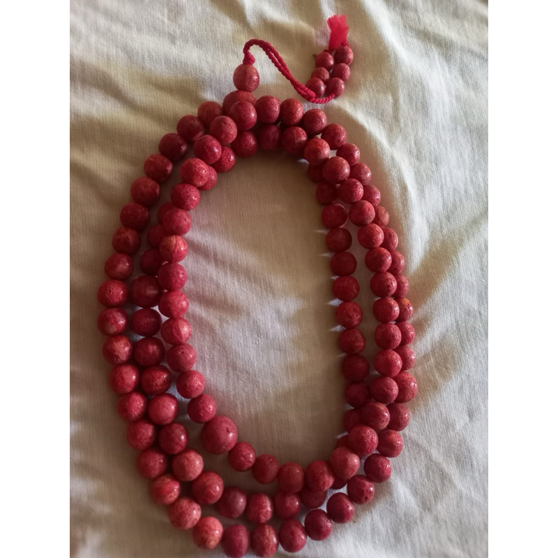 Gelang Tasbih 99 batu koral merah asli