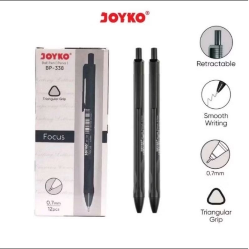 

Pulpen Ballpoint Joyko Bp 338 Vocus 0.7mm (12 Pcs)