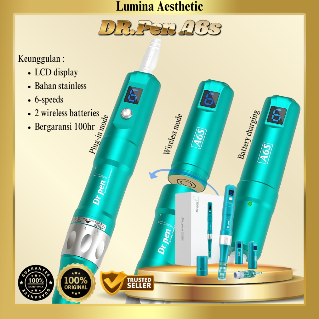 New series DERMAPEN-Dr.pen LCD A6S A6 M7 wireless microneedling  penghilag bopeng stretchmark
