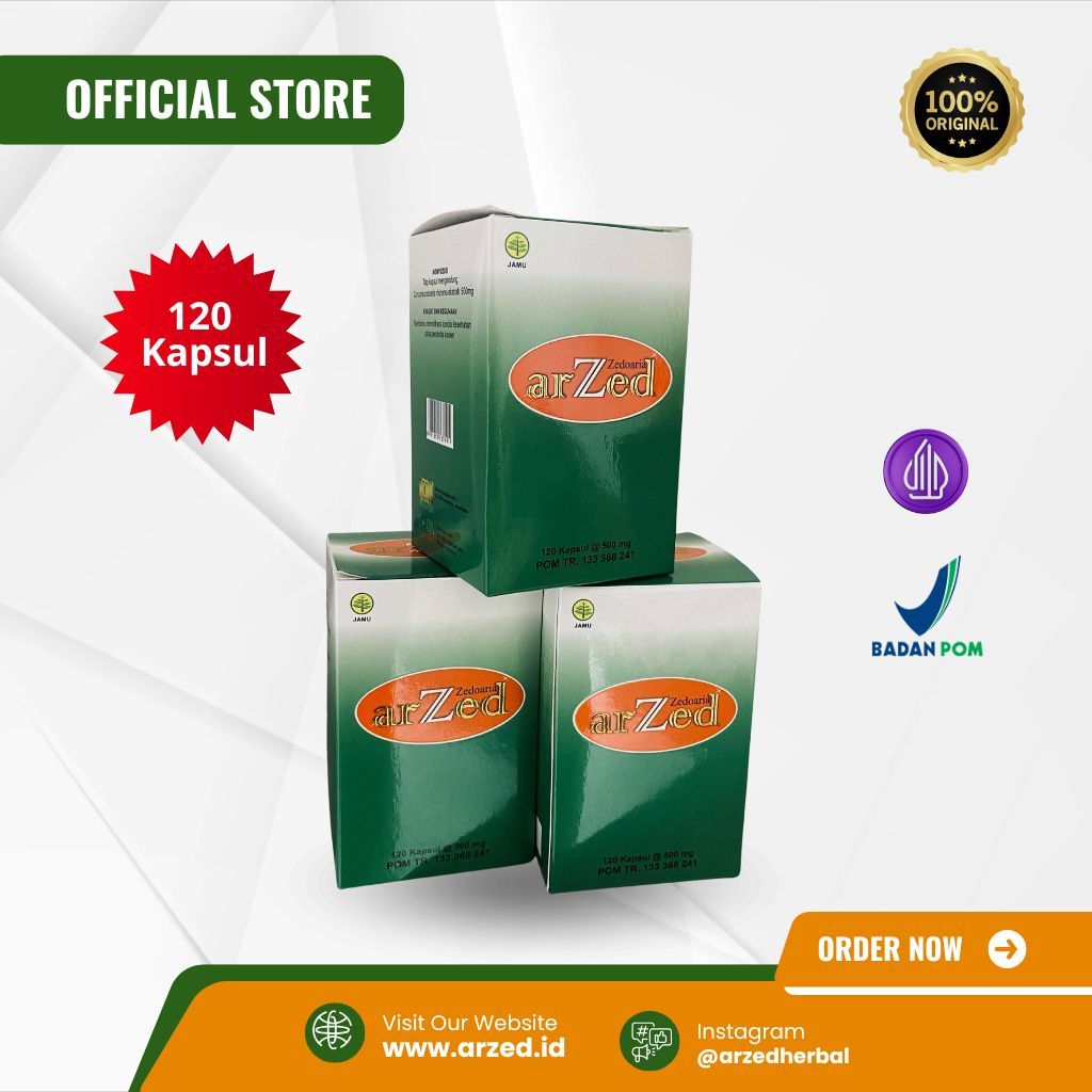 Obat Herbal Kanker dan Tumor, 120 Kapsul | Arzed Zedoaria