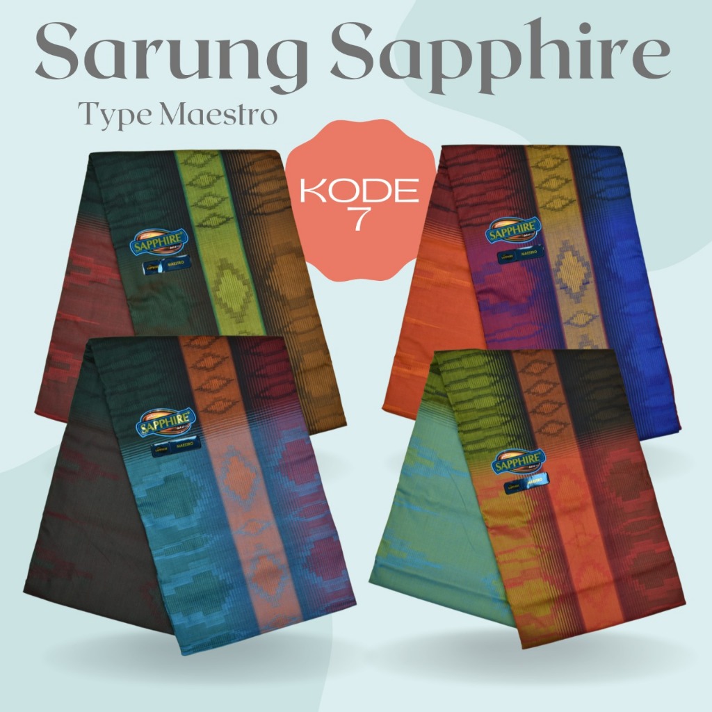 Sarung Sapphire dewasa remaja tipe maestro harga terjangkau kualitas bagus aneka warna dan motif