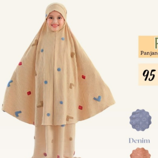 imelstore.official Grosir  mukena anak, Mukena Alena Anak Perempuan Tanggung 6-12 Tahun crincle air 