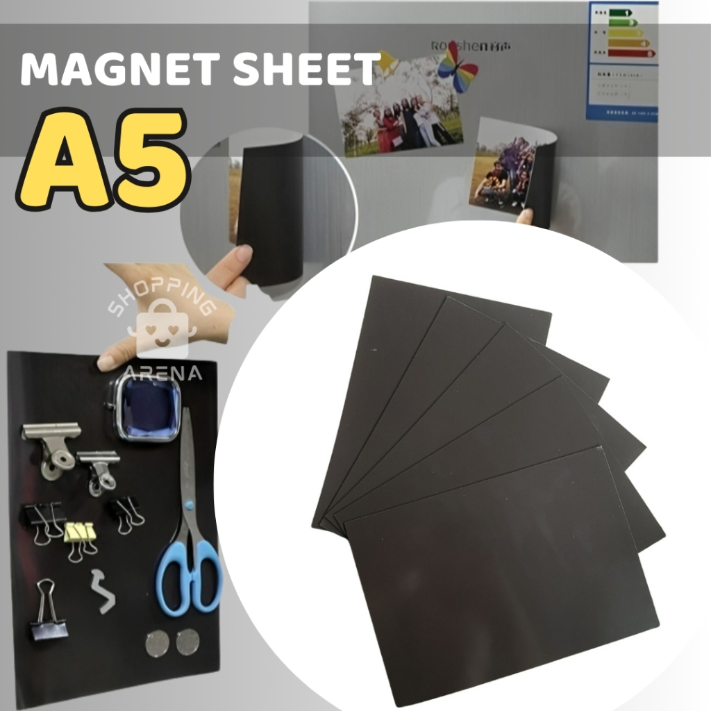 

Lembaran Magnet Sheet Fleksibel Ukuran A5 14.8x21cm Magnetic Tape Menempel Kuat Hiasan Kulkas Label Souvenir Tempelan Foto Adhesive Sheets Serbaguna Multifungsi Stiker Sticker Double Tape Flexibel Dipotong Polos Lem Tempel Premium Shopping Arena Malang