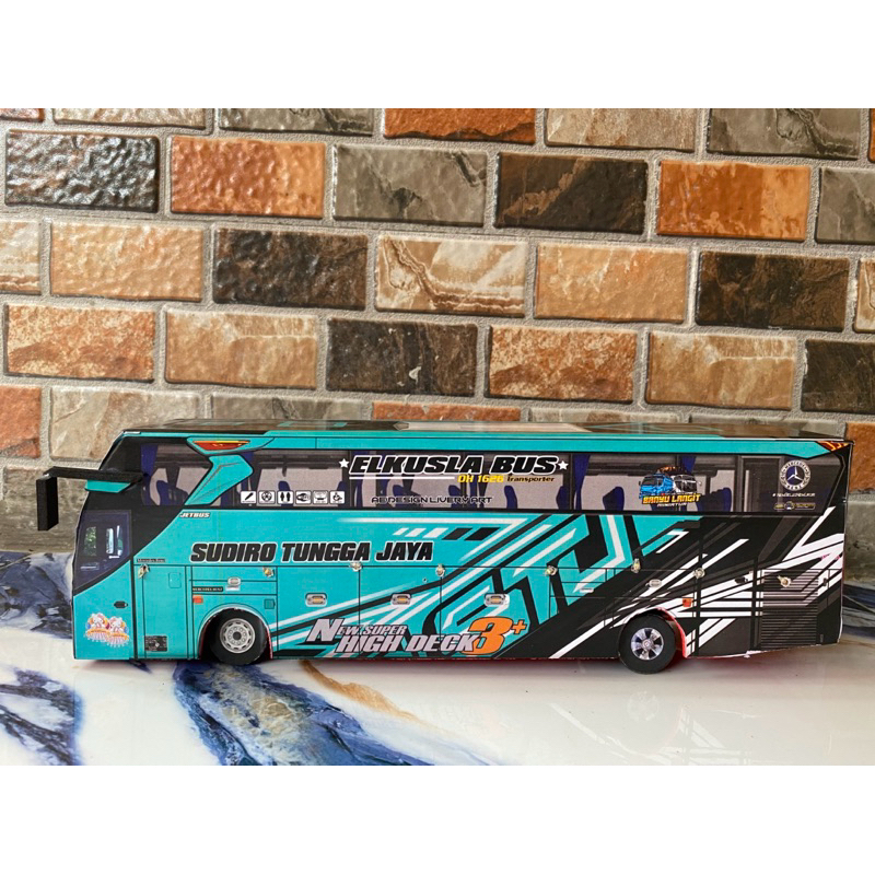 Mainan Miniatur Bus Telolet Basuri Full Lampu SUDIRO TUNGGAL JAYA