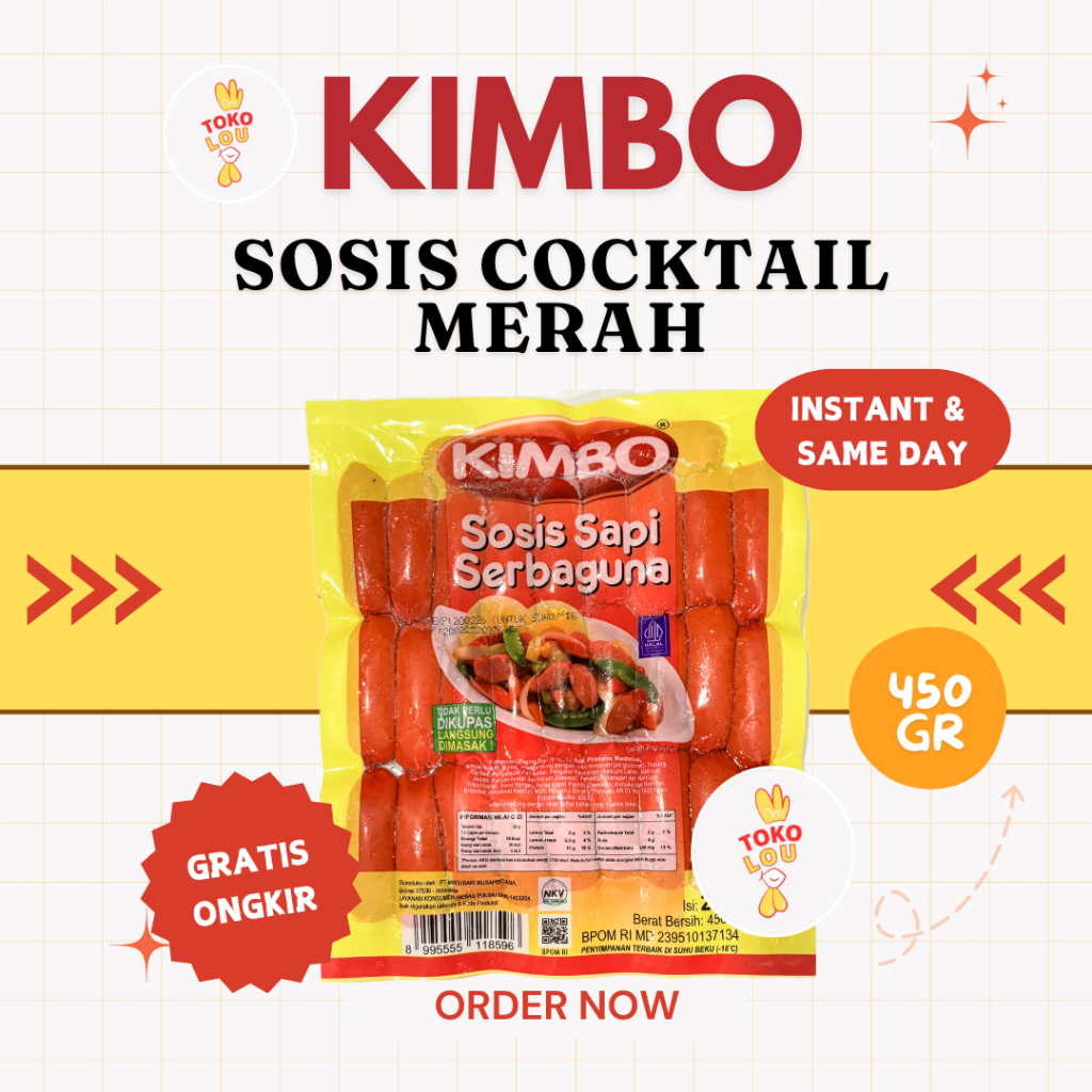 

KIMBO SOSIS COCKTAIL MERAH 450GR