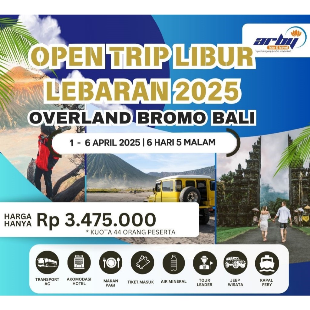 OPEN TRIP BROMO BALI OVERLAND 6H5M