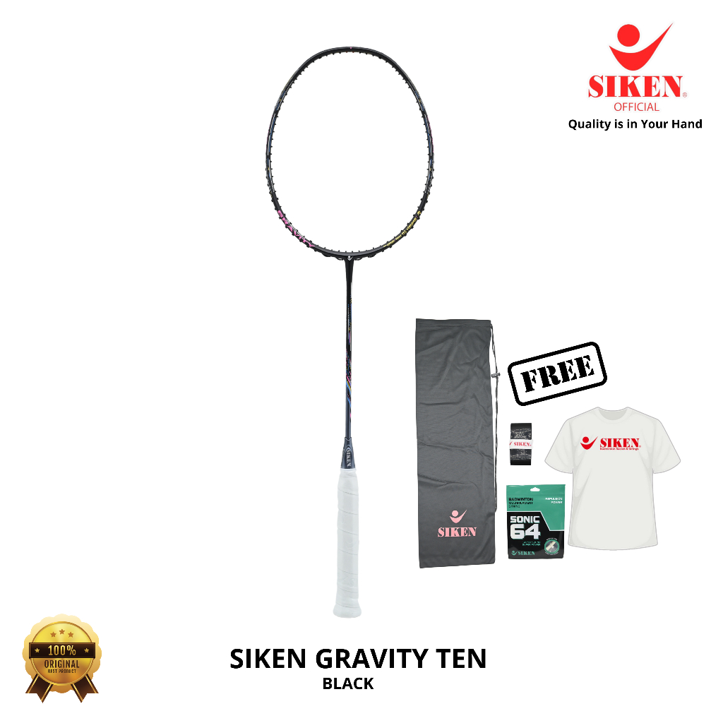 SIKEN Badminton Raket Gravity 10 Raket Bulu Tangkis Siken Gravity 10