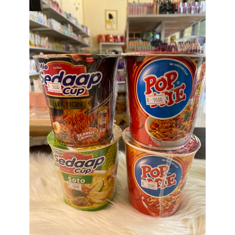 

sedaap cup & pop mie
